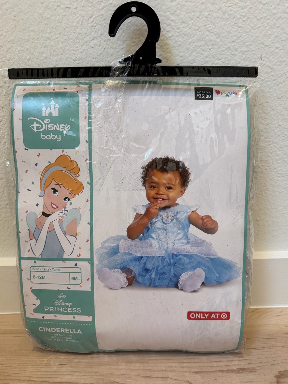 New Disney Baby Cinderella Infant Costume Dress size 6M - 12M